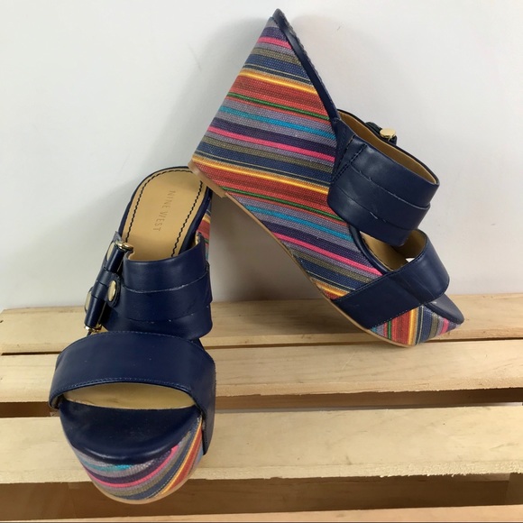 Nine West Shoes - Nine West two strap sandal funky colored wedges